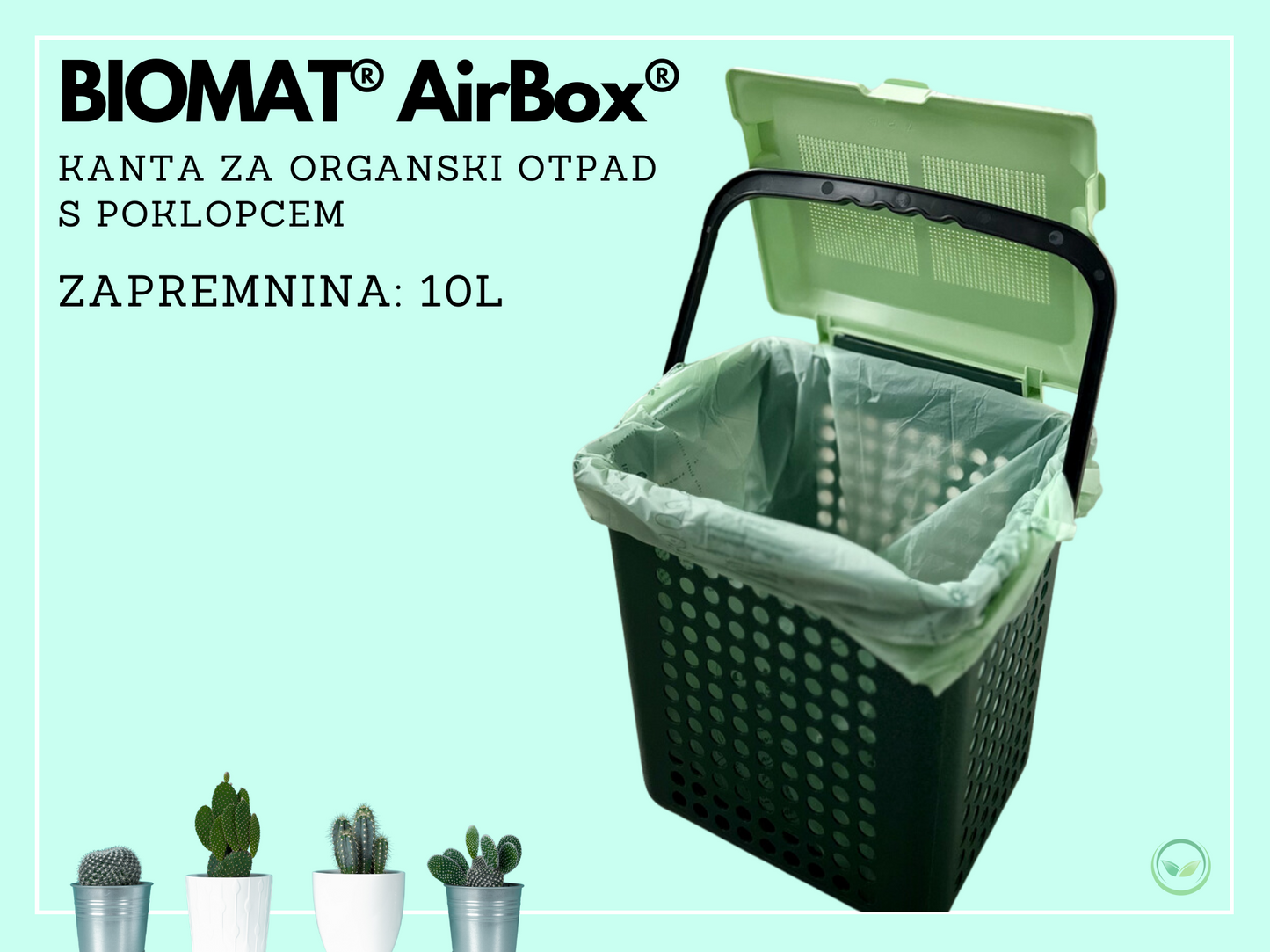 BIOMAT® AirBox® kanta za organski otpad s poklopcem