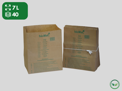 7L - Papirnate vreće za biootpad otporne na vlagu (1 paket)