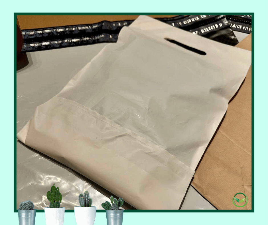 Detalj materijala biorazgradivih poštanskih vrećica